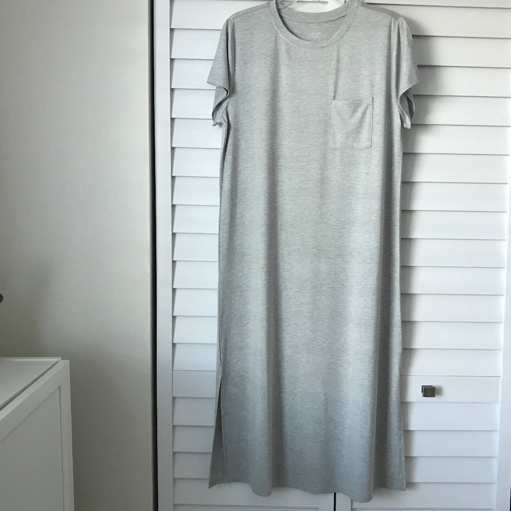 State of Day Women's Short-Sleeve T-Shirt Sleep Gown Gray NWT Size M